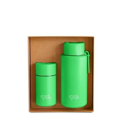 FRANK GREEN GIFT SET 340ML/1L NEON GREEN