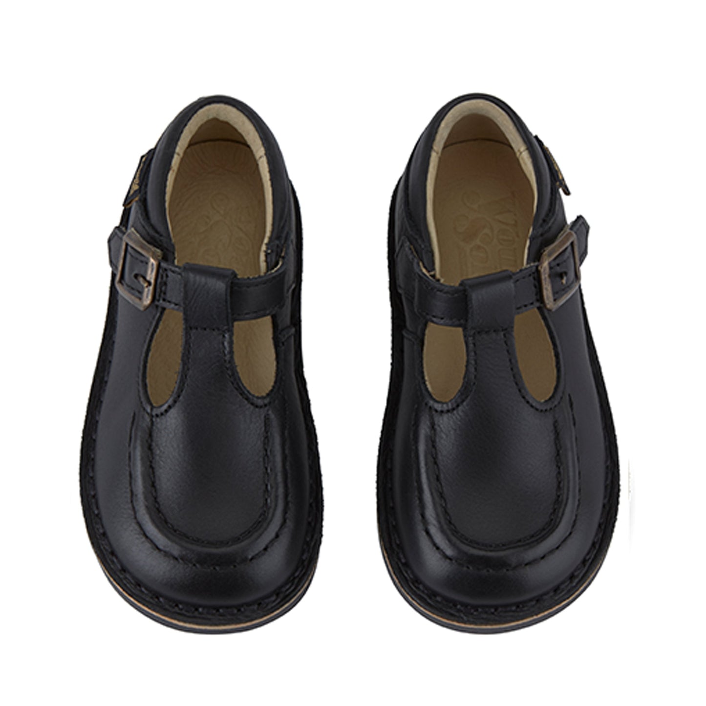 YOUNG SOLES  Parker Velcro T-Bar Shoe - Black size 34