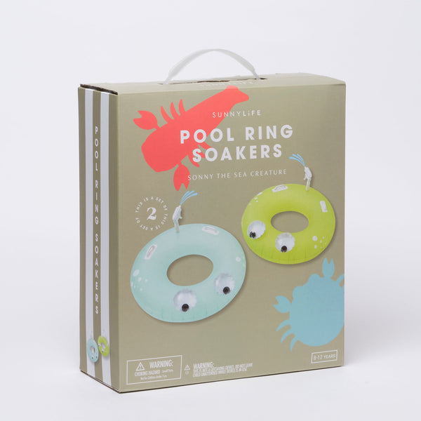 SUNNYLIFE Pool Ring Soakers Sonny the Sea Creature Citrus