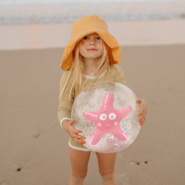 SUNNYLIFE 3D Inflatable Beach Ball Ocean Treasure Rose
