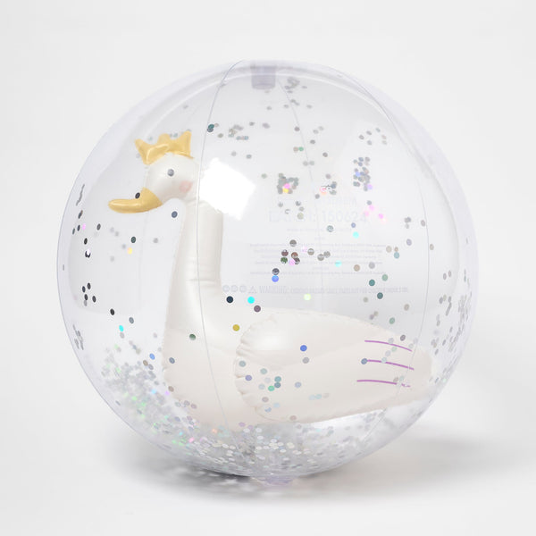 SUNNYLIFE 3D Inflatable Beach Ball Princess Swan Multi