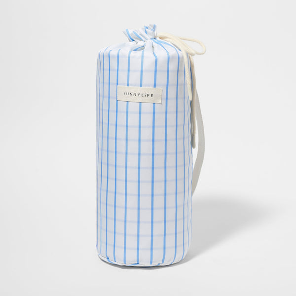 SUNNYLIFE Beach and Picnic Blanket Le Weekend Mid Blue-Cream