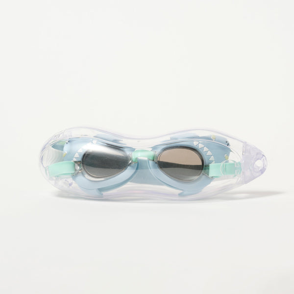 SUNNYLIFE Mini Swim Goggles Salty the Shark Aqua