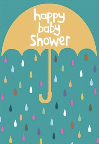 Paper Salad Happy Baby Shower Umbrella