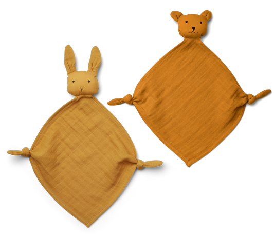 LIEWOOD YOKO MINI CUDDLE CLOTH 2 PACK Yellow mix
