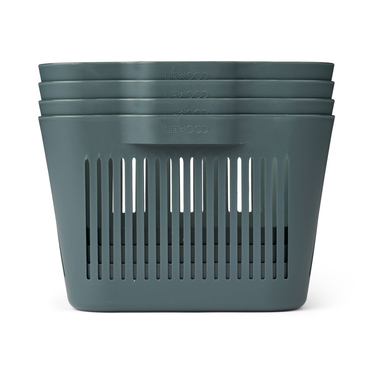 LIEWOOD MAKEEVA BASKET S 4-PACK WHALE BLUE