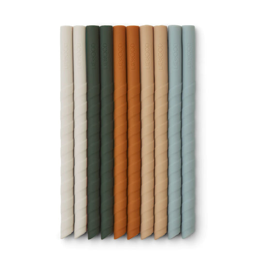 Liewood TIMOTI STRAW 10 PACK MUSTARD MULTI MIX