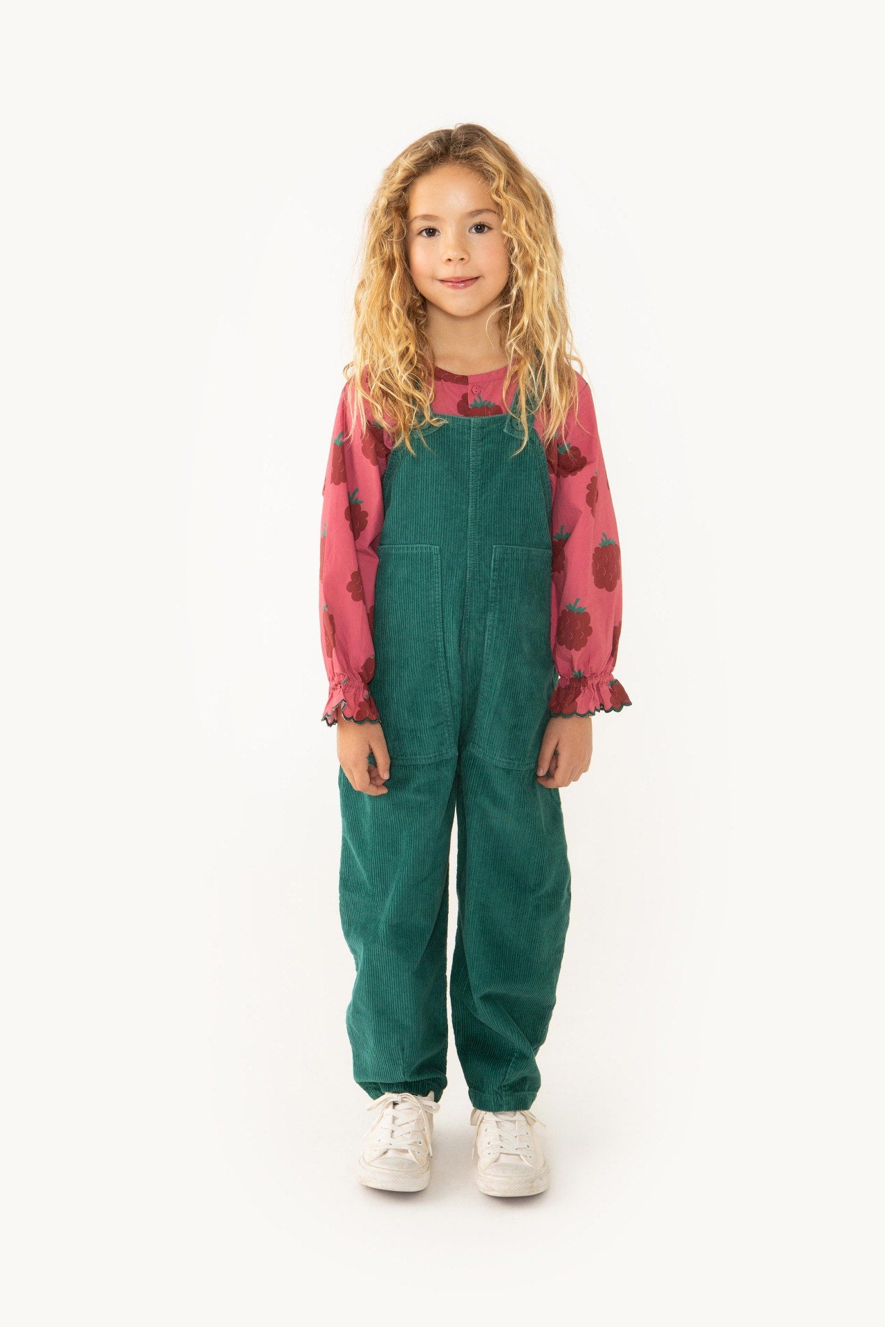 TINYCOTTONS CORDUROY DUNGAREE dark green