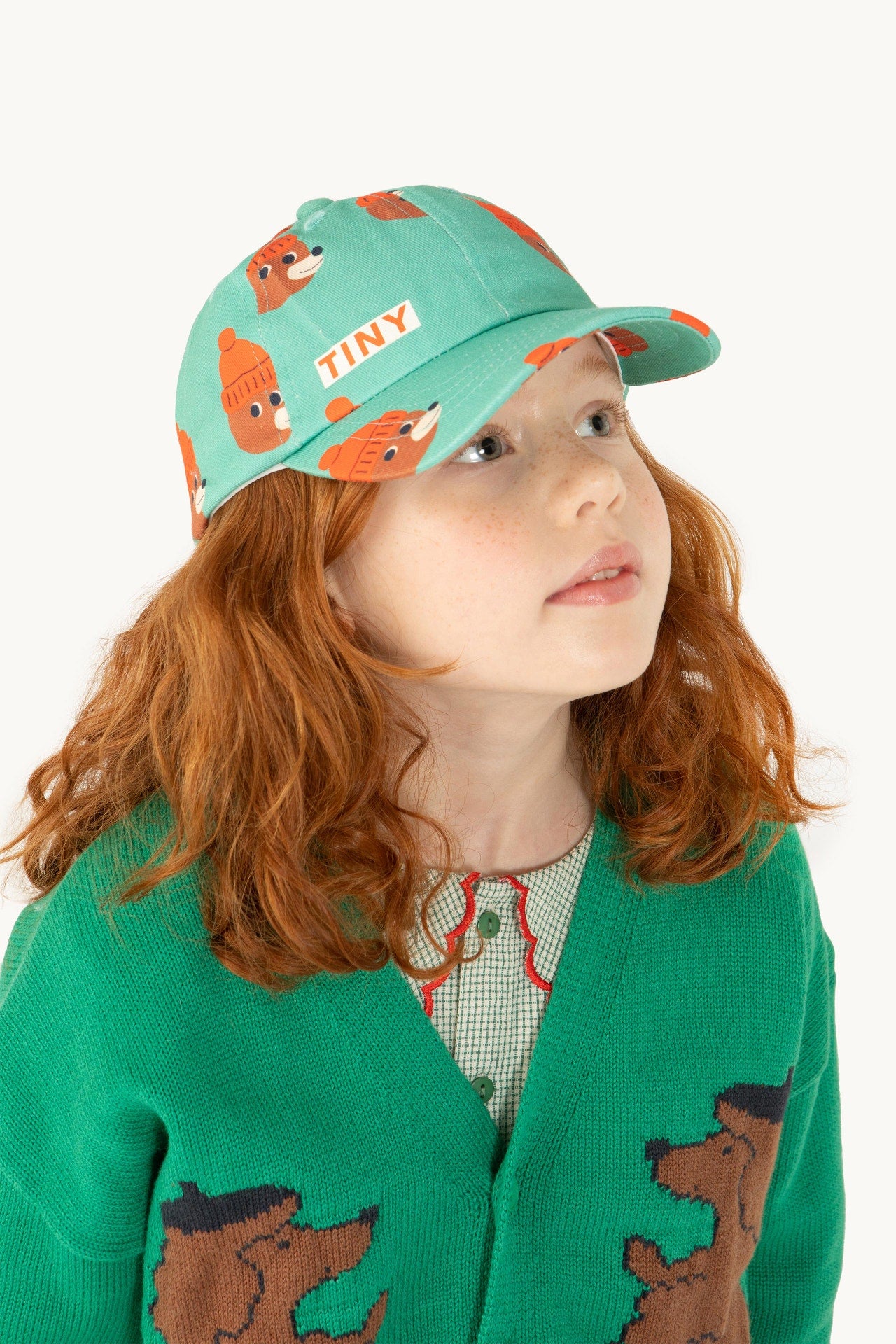 TINYCOTTONS BEARS CAP emerald