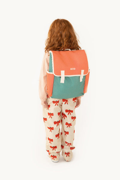 TINYCOTTONS VICHY BACKPACK summer red/dark green