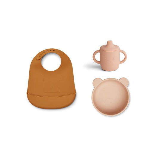 Liewood Connor baby dining set  Mr bear rose multi mix