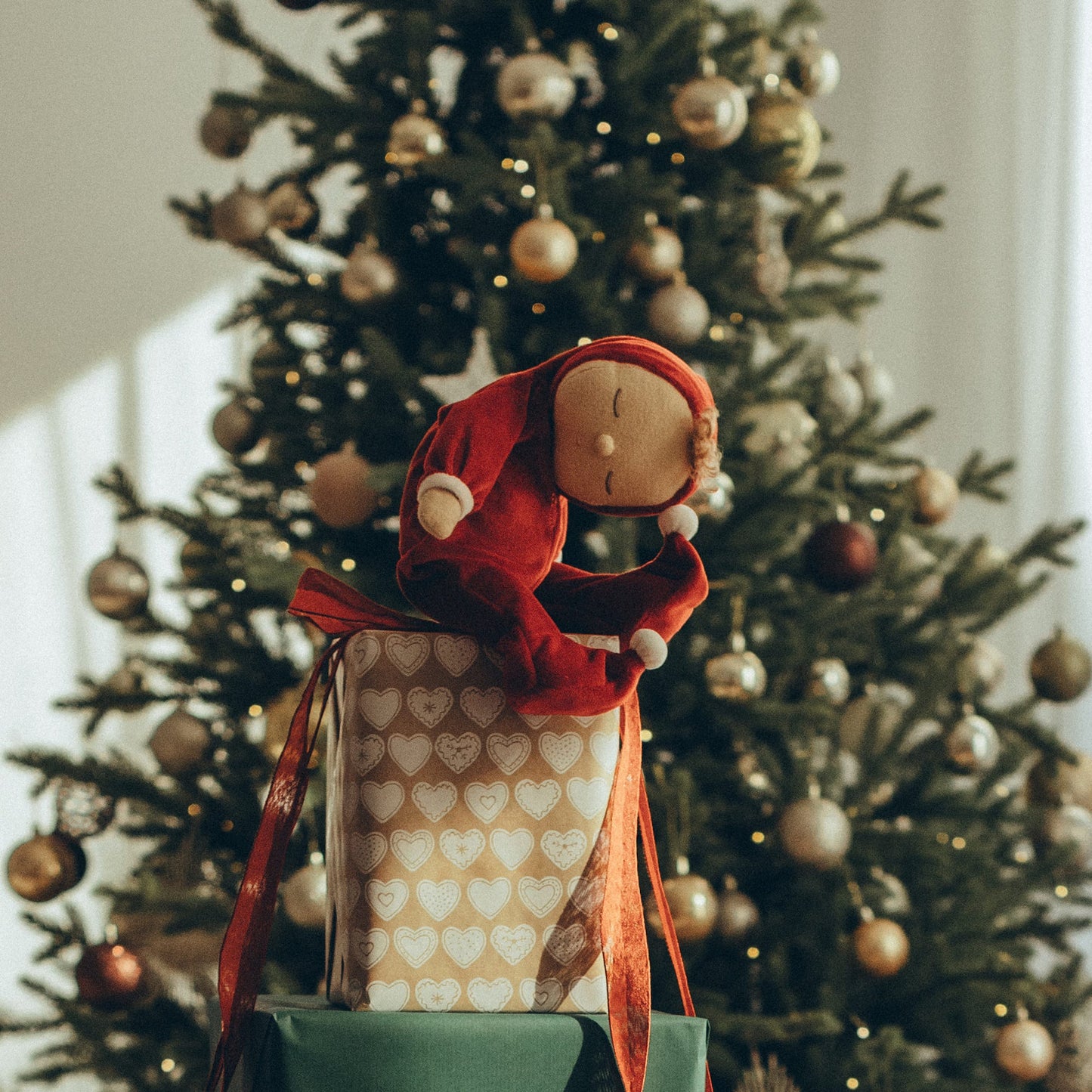 Olli Ella Lullaby Dozy Dinkum - Custard / Red