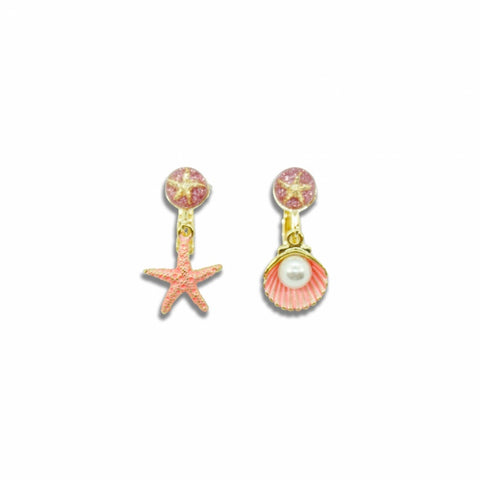 MILK X SODA SEASHELL EARRINGS pink