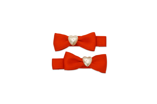 MILK X SODA SATIN BOW HAIR CLIP RED