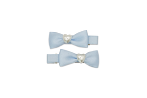 MILK X SODA SATIN BOW HAIR CLIP BLUE