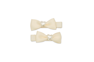 MILK X SODA SATIN BOW HAIR CLIP WHITE