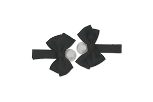 MILK X SODA SATIN PEARL RIBBON HAIR CLIP BLACK