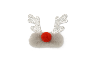 MILK X SODA FUZZY REINDEER HAIR CLIP SILVER