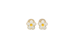 MILK X SODA SUNNY DAISY EARRINGS white