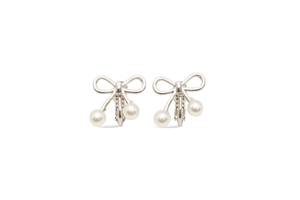 MILK X SODA PEARK RIBBON EARRINGS silver