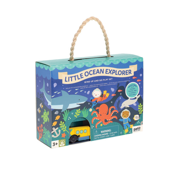 PETIT COLLAGE WIND-UP AND GO PLAYSET - OCEAN MULTI-COLOURED