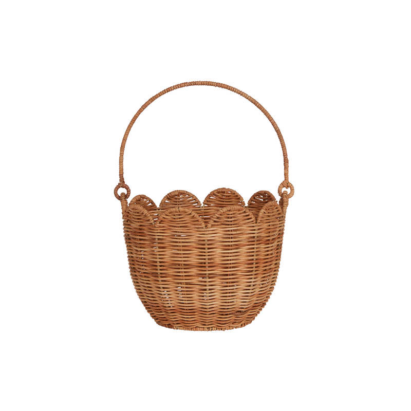 OLLI ELLA RATTAN TULIP CARRY BASKET natural