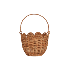 OLLI ELLA RATTAN TULIP CARRY BASKET natural