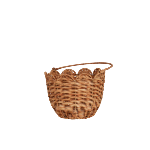 OLLI ELLA RATTAN TULIP CARRY BASKET natural