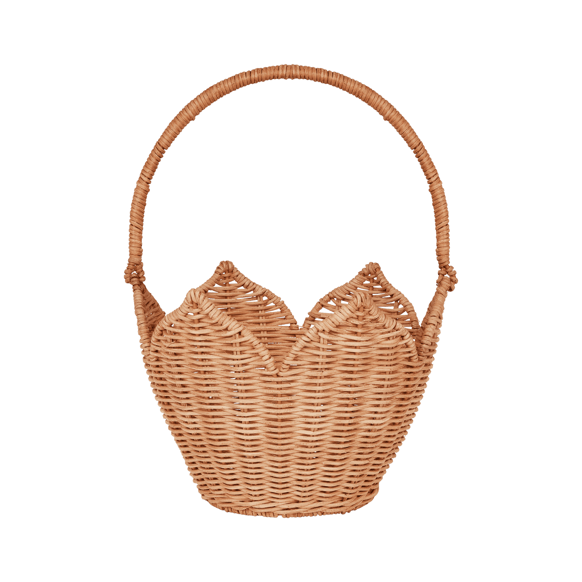 OLLI ELLA RATTAN POINSETTIA CARRY BASKET natural