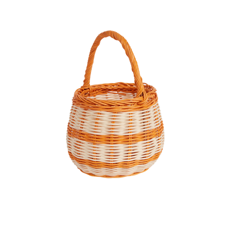 OLLI ELLA RATTAN BERRY BASKET stripe