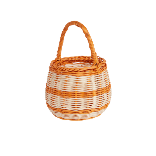 OLLI ELLA RATTAN BERRY BASKET stripe