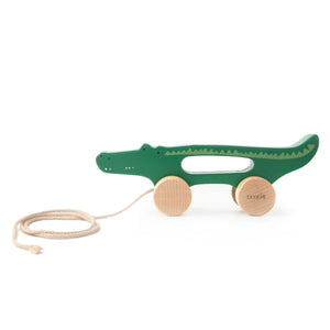 TRIXIE Wooden pull along toy - Mr. Crocodile