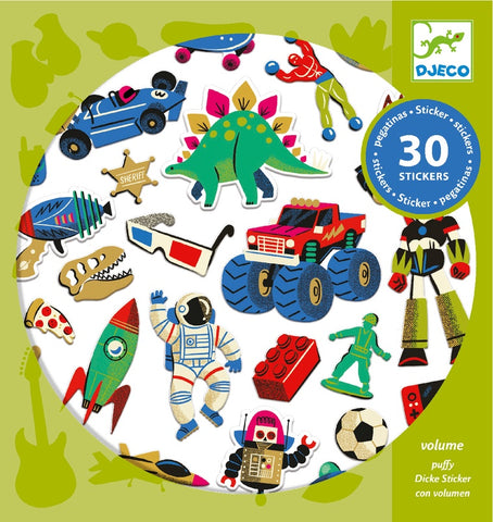 Djeco 30pc Retro Toys Stickers