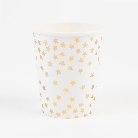 My Little Day paper cups - foil golden stars