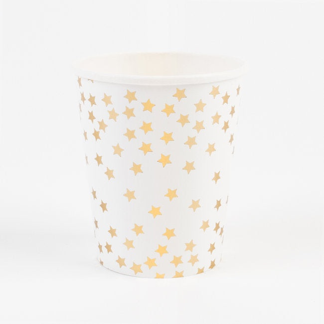 My Little Day paper cups - foil golden stars
