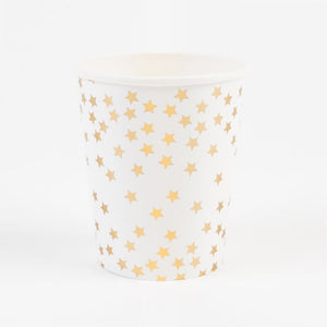 My Little Day paper cups - foil golden stars