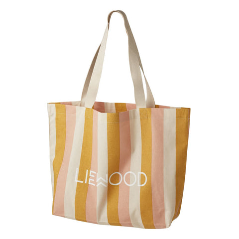 LIEWOOD  Tote Bag Big - Stripe: Peach/sandy/yellow mellow