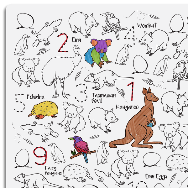 HeyDoodle 123 | Aussie Animals - Regular Mat