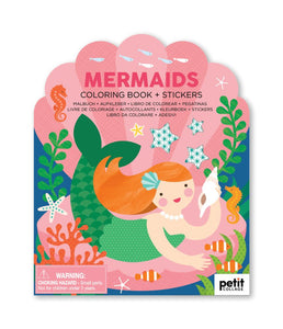 Petit Collage Mermaids Colouring Book with Stickers