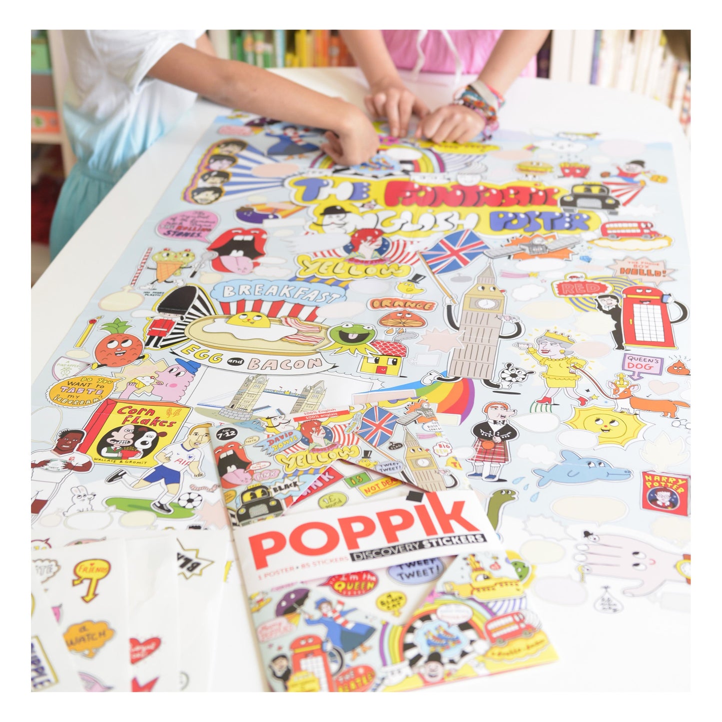 Poppik Discovery 100% English Sticker Poster