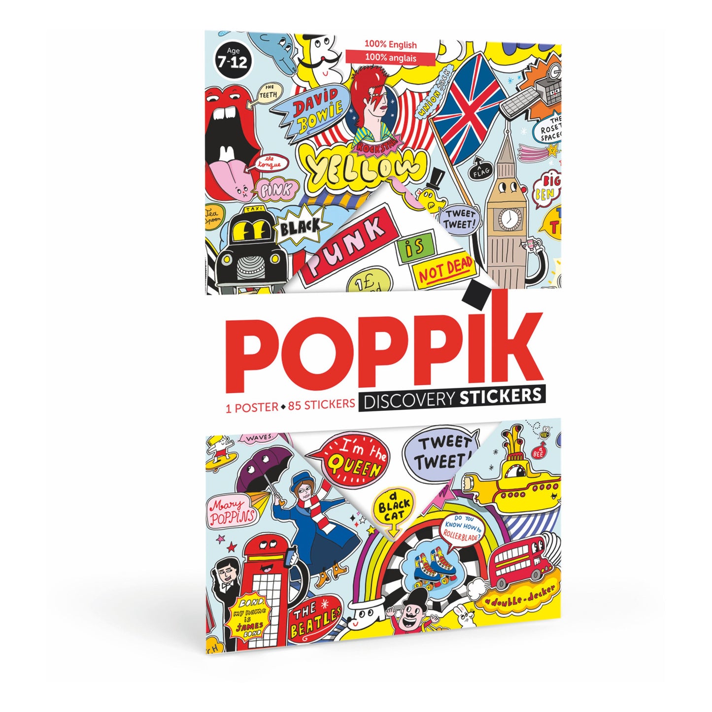 Poppik Discovery 100% English Sticker Poster