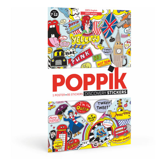 Poppik Discovery 100% English Sticker Poster