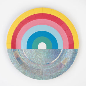 MY LITTLE DAY paper plates - rainbow