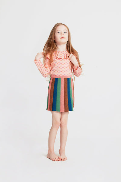 OEUF NYC Striped Skirt Indigo / Stripes