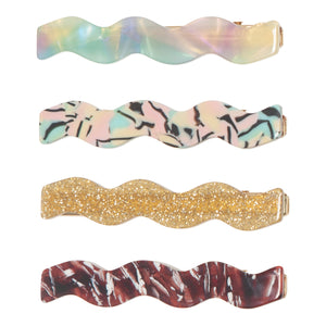 Mimi & Lula Wavy Acetate Clips - Ziggy