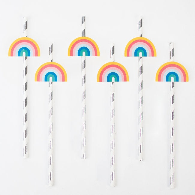 My Little Day  paper straws - rainbow