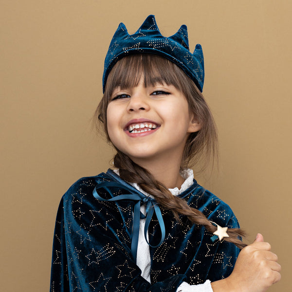 Mimi & Lula Teal enchanted velvet starry crown