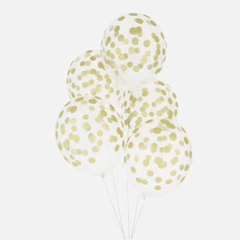 My Little Day printed confetti balloons - golden