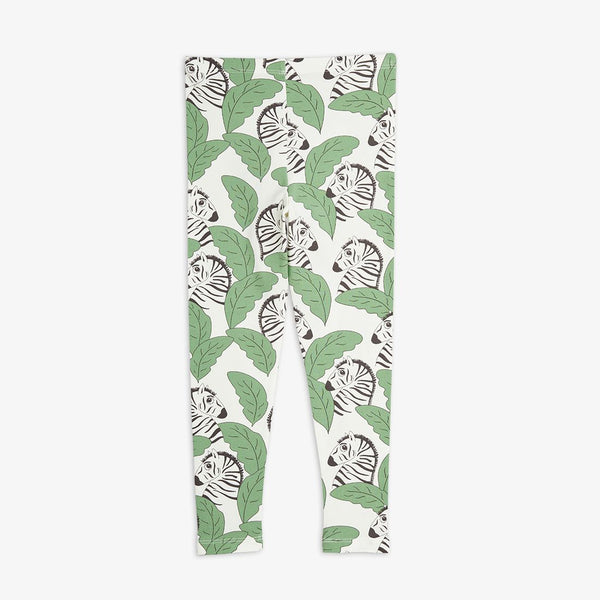 MINI RODINI ZEBRA LEGGINGS green