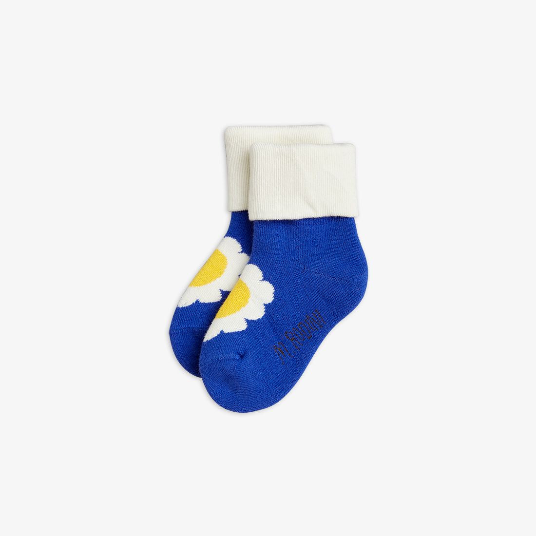 MINI RODINI M.RODINI FLOWER TERRY BABY SOCKS BLUE